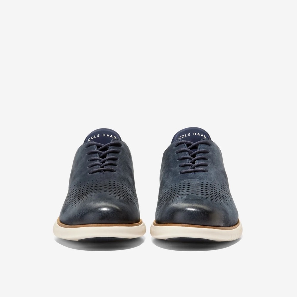 Cole Haan Navy Men's 2.ZERØGRAND Laser Wingtip Oxfords 9.5 - Picture 8 of 10
